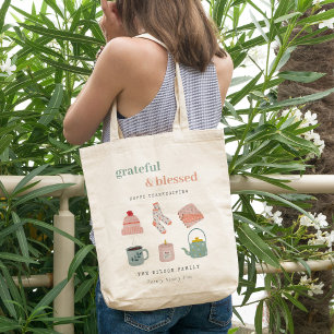 Bolso De Tela Cozy Scandi Autumn Essential Rubor Acción de Graci
