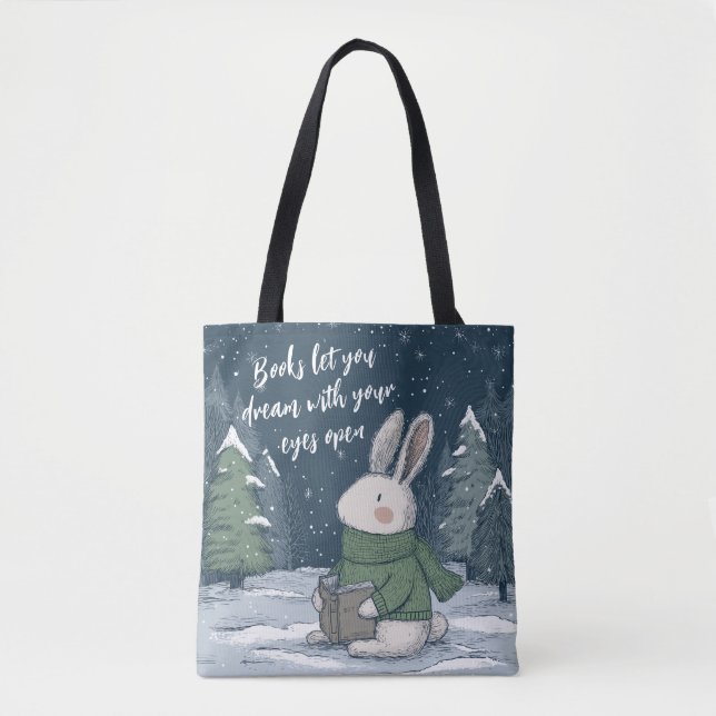 Bolso De Tela Cozy Winter Reading Book (Anverso)