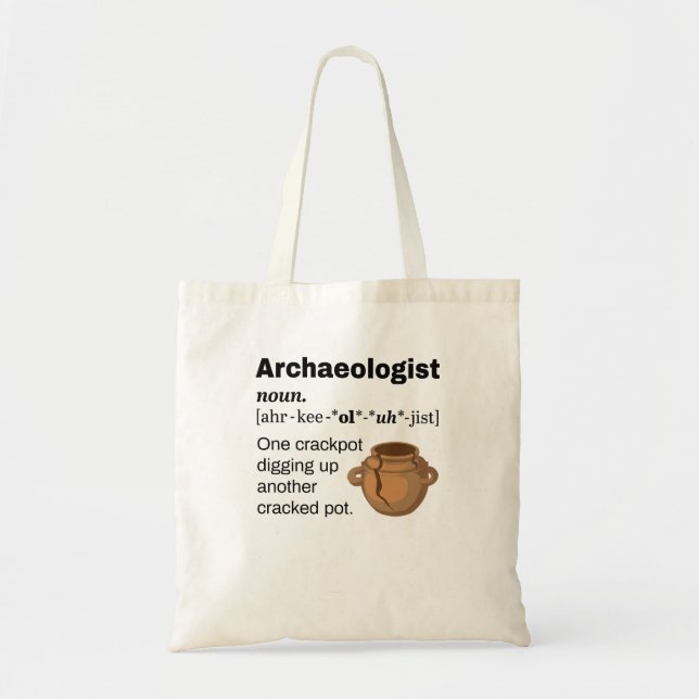 Bolso De Tela Crackpot de definición de arqueólogo (Frente)