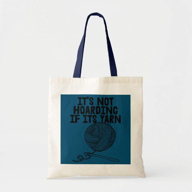 Bolso De Tela Craft Crocheting Yarn Crocheter No Hosting (Frente)