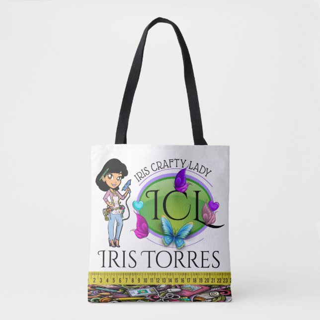 Bolso De Tela Crafty Lady Artist - See Back - Tote (Anverso)