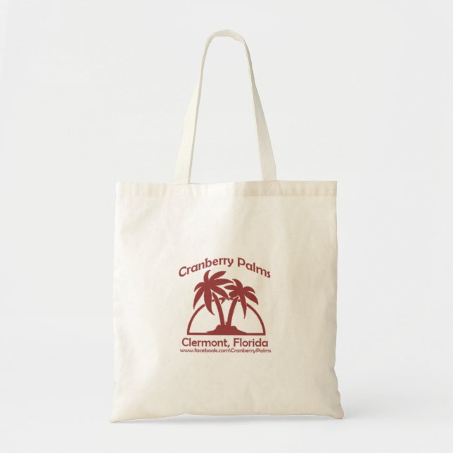 Bolso De Tela Cranberry Palms Tote Bag (Frente)