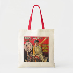 Bolso De Tela Crandall El Payaso Actuando Con Su Mula