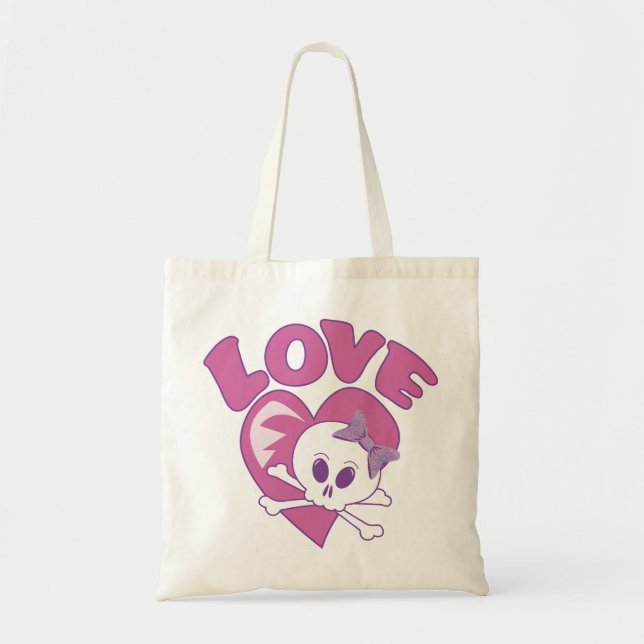 Bolso De Tela Cráneo de amor (Frente)