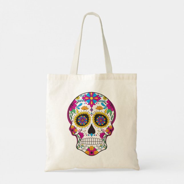 Bolso De Tela Cráneo de azúcar floral de Guay (Reverso)