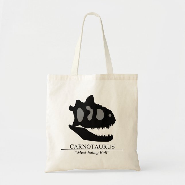 Bolso De Tela Cráneo de Carnotaurus (Frente)
