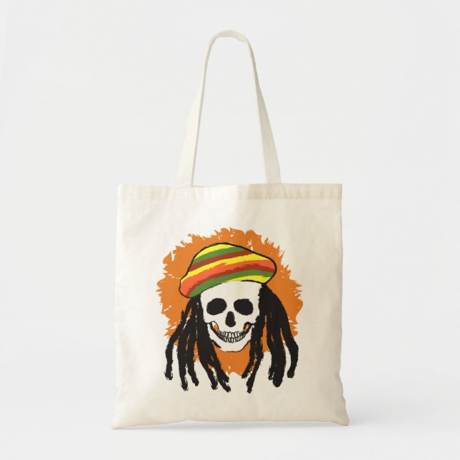 Bolso De Tela Cráneo de Dreadlock (Frente)