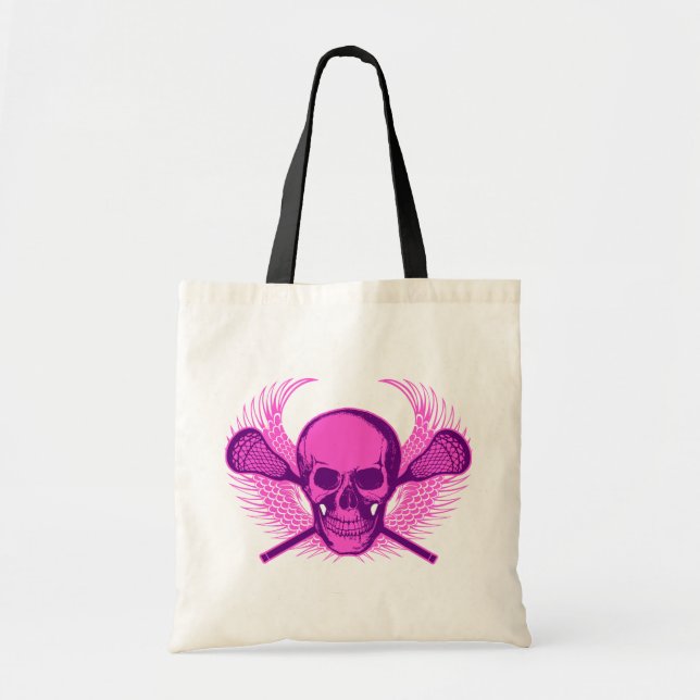 Bolso De Tela Cráneo de LaCrosse - púrpura (Frente)