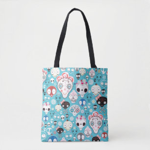 Bolso De Tela Cráneo de risa de la textura