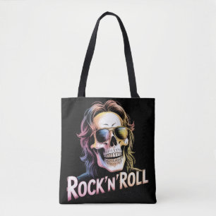 Bolso De Tela Cráneo de Rock'nRoll de Zombi Rocker