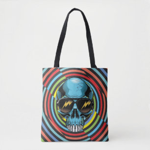 Bolso De Tela Cráneo Funky Hipnótico 02