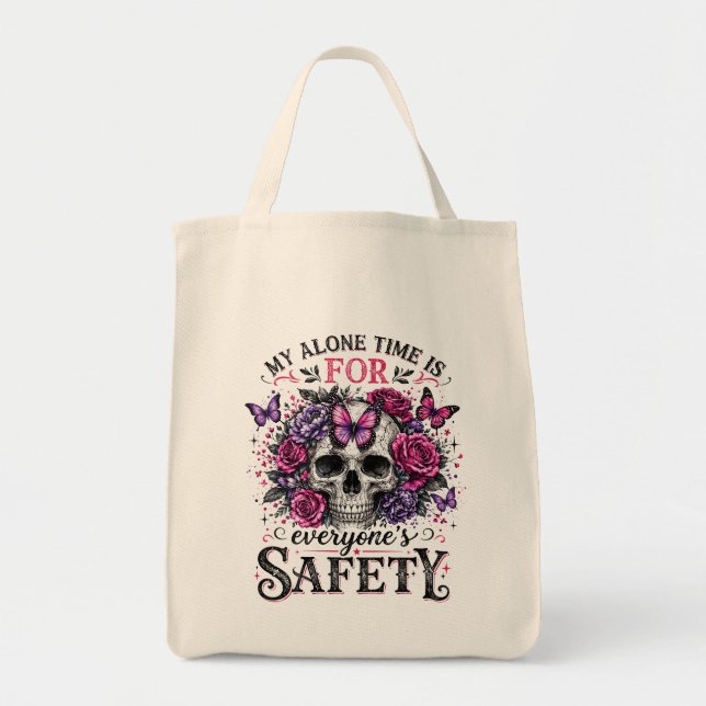 Bolso De Tela Cráneo Humano (Frente)