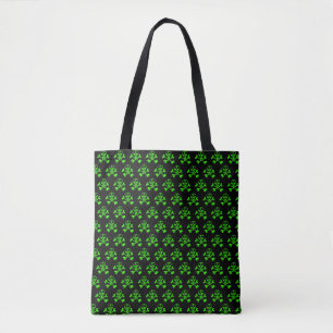 Bolso De Tela cráneo verde neón