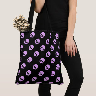 Bolso De Tela Cráneos rosas góticos lindos
