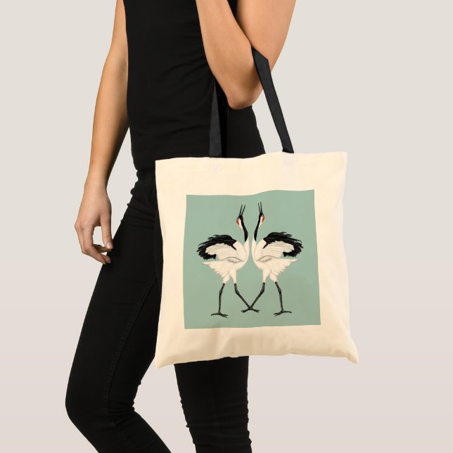 Bolso De Tela Cranes bailarines Tote Bag (Anverso (producto))