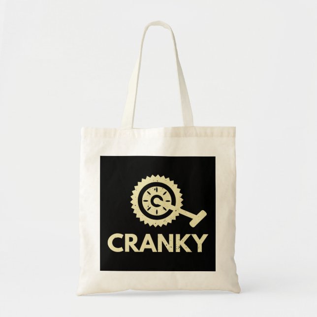 Bolso De Tela Cranky / Bicicleta/ Ciclista (Frente)