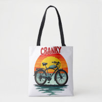 Cranky Biker Tee: Viejo atardecer y bicicleta sin