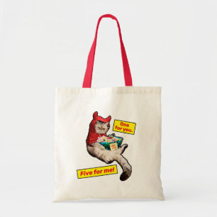 Bolso De Tela Cranky Devil Cat