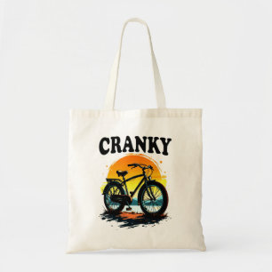 Bolso De Tela Cranky: Tee de ciclismo único - Gráfico de bicicle