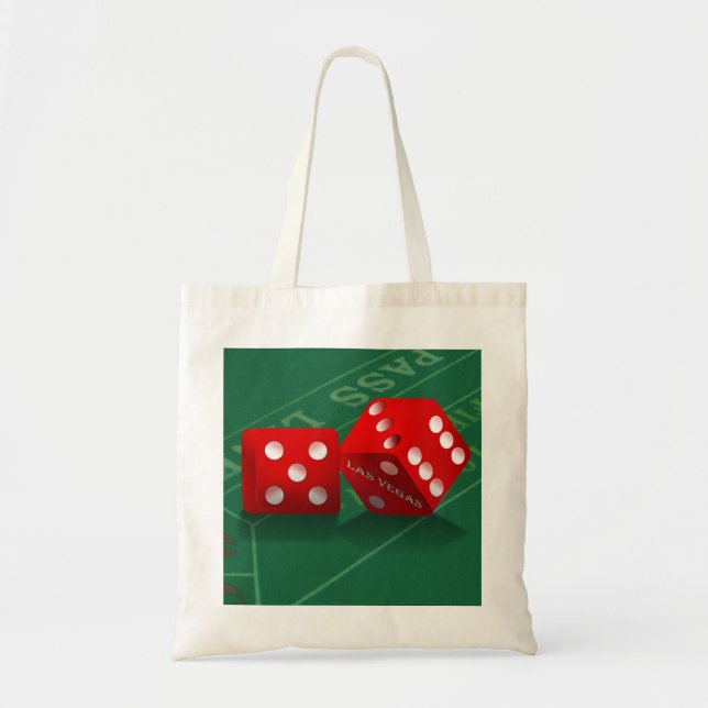 Bolso De Tela Craps Table con los dados de Las Vegas (Frente)