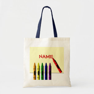 Bolso De Tela Crayons Color my Name Kids Tote Bag