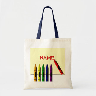 Bolso De Tela Crayons Color my Name Kids Tote Bag