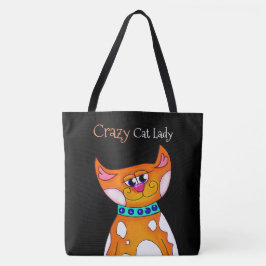 Bolso De Tela Crazy Cat Lady Personalizado Cat Tote Bag