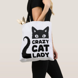 Bolso De Tela Crazy Cat Lady Tote Bag