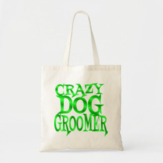 Bolso De Tela Crazy Dog Groomer en verde