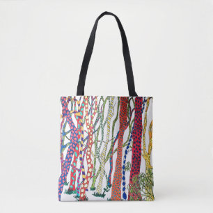Bolso De Tela Crazy Forest Watercolor Fun