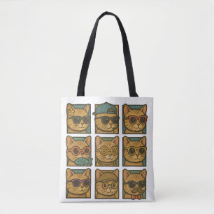 Bolso De Tela Crazy Kitty Club