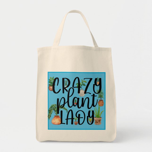 Bolso De Tela Crazy Lady Tote Bag (Frente)