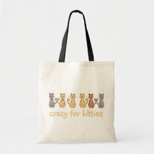 Bolso De Tela Crazy Para Kitties, camisetas y regalos