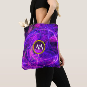 Bolso De Tela CRAZY PHOTON GEM MONOGRAM Fracturas azul púrpura