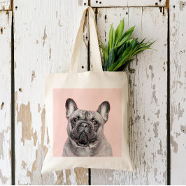 Bolso De Tela Crea el retrato de tu mascota | Blanco y negro 