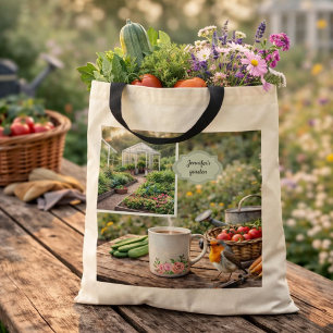 Bolso De Tela Crea tu propia foto de Café antes de jardinería