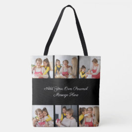 Bolso De Tela Crea tu propio collage de 6 fotos, añade tu saludo