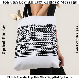 Bolso De Tela Crea tu propio mensaje corto oculto personalizado 