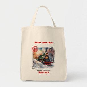 Bolso De Tela Crea Tu Propio Saco de Regalos de Tren de Navidad