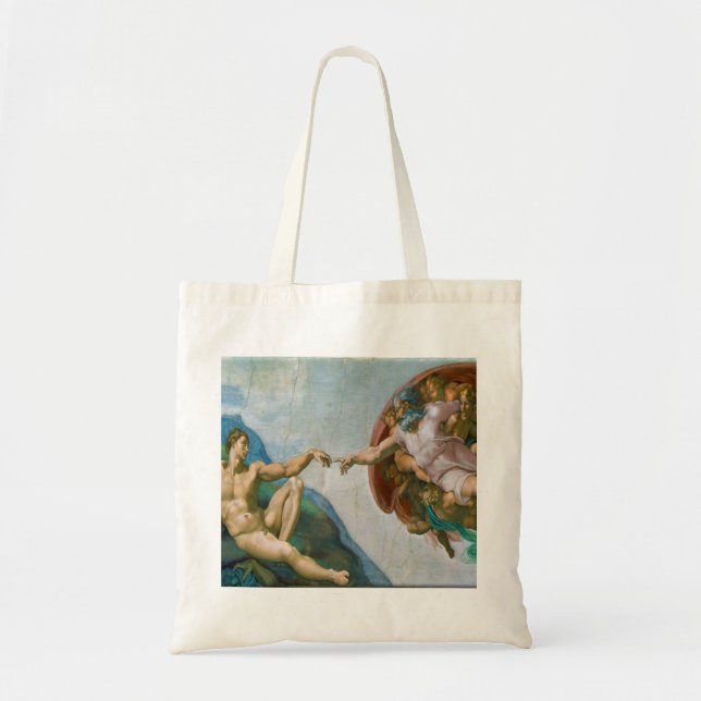 Bolso De Tela Creación de Adán - Miguel Ángel 1475 - 1564 (Frente)