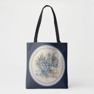 Bolso De Tela Creación de Office Flor azul