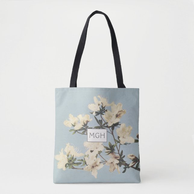 Bolso De Tela Cream Azalea Flowers Monograma (Anverso)