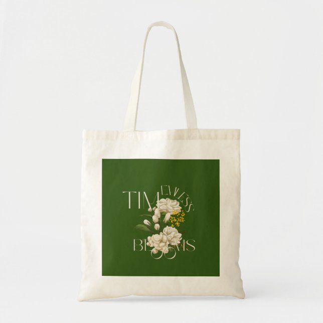 Bolso De Tela Cream Floral Timeless Blooms Tote Bag (Frente)
