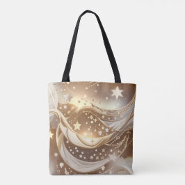 Bolso De Tela Cream Pale Gold Moon Timeless Elegance