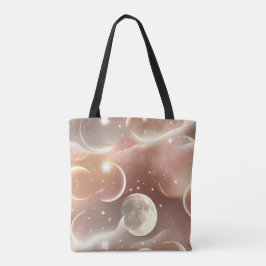 Bolso De Tela Creamy Ivory Peach Moon Soft Glow