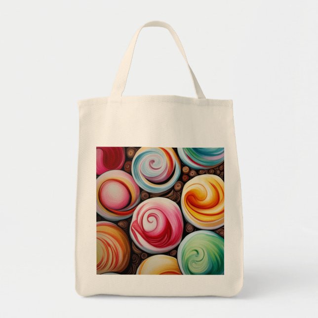 Bolso De Tela Creamy Swirls (Frente)