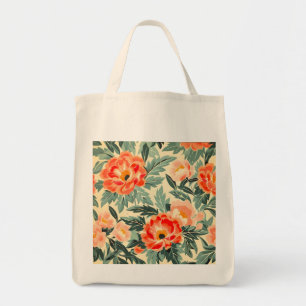 Bolso De Tela Creamy Vintage Peach Blossom Watercolor