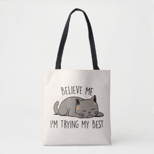 Bolso De Tela Créanme, estoy intentando lo mejor que puedo - Dor