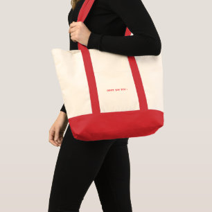 Bolso De Tela Crear el texto Imprimir tienda de moda de Tote de