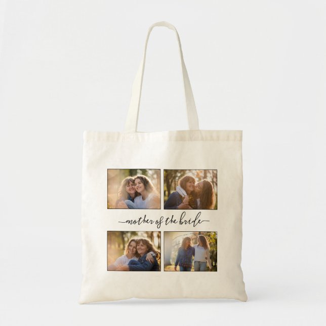 Bolso De Tela Crear madre de novia Collage de fotos personalizad (Frente)